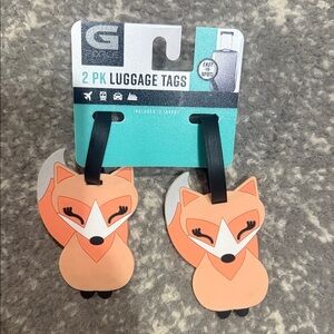 FREE WITH BUNDLE PURCHASE G/FORE Fox Luggage Tags - Orange and Black